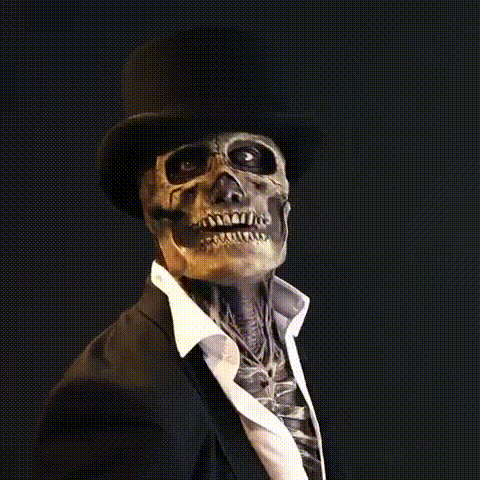 Skalle kostym med hatt för Halloween